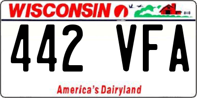 WI license plate 442VFA
