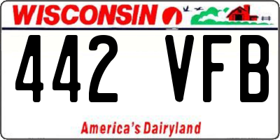 WI license plate 442VFB