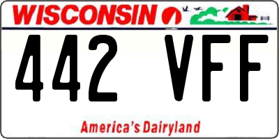 WI license plate 442VFF