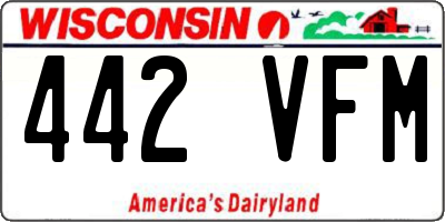 WI license plate 442VFM