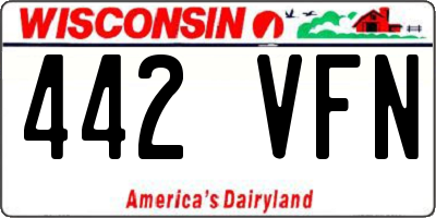 WI license plate 442VFN