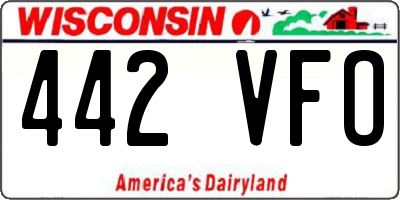 WI license plate 442VFO