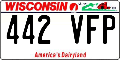 WI license plate 442VFP