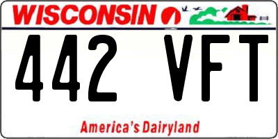 WI license plate 442VFT
