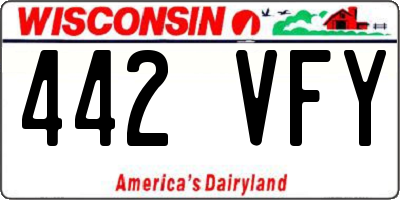 WI license plate 442VFY