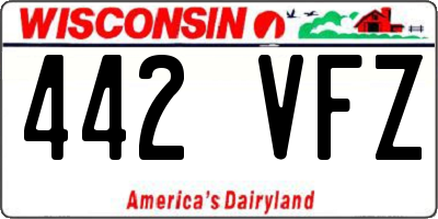 WI license plate 442VFZ