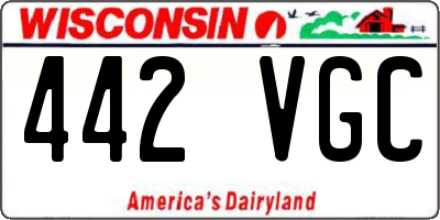 WI license plate 442VGC