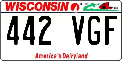 WI license plate 442VGF