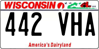 WI license plate 442VHA
