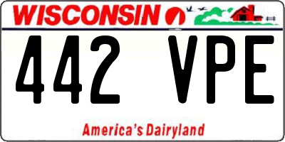 WI license plate 442VPE