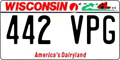 WI license plate 442VPG