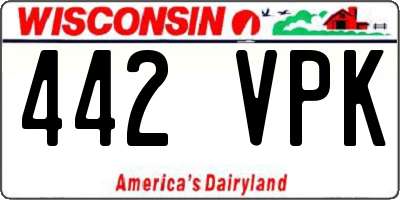 WI license plate 442VPK