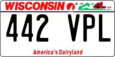 WI license plate 442VPL