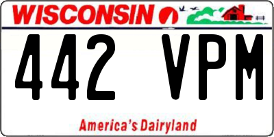 WI license plate 442VPM