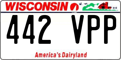 WI license plate 442VPP