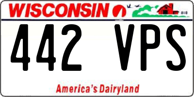 WI license plate 442VPS