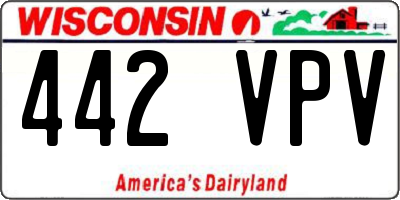 WI license plate 442VPV