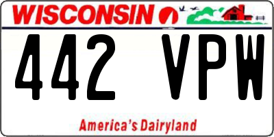WI license plate 442VPW