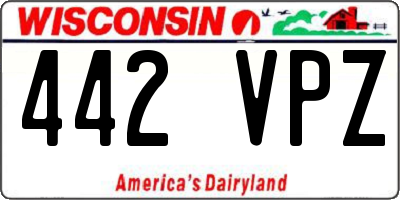 WI license plate 442VPZ