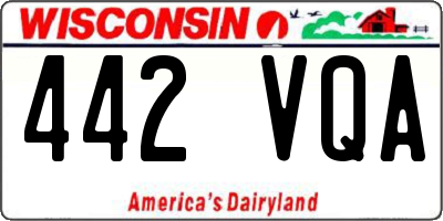 WI license plate 442VQA