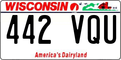 WI license plate 442VQU