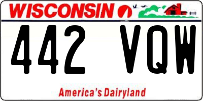 WI license plate 442VQW