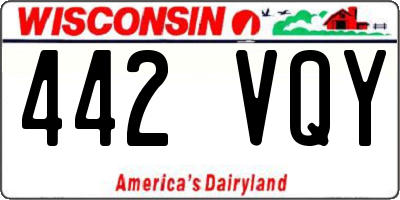 WI license plate 442VQY
