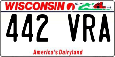 WI license plate 442VRA