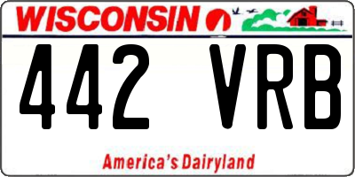 WI license plate 442VRB