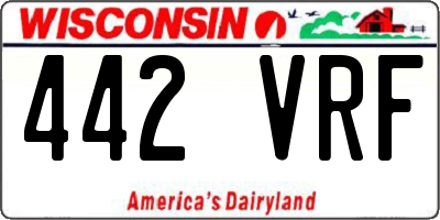 WI license plate 442VRF
