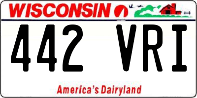WI license plate 442VRI