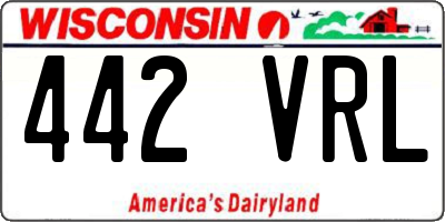 WI license plate 442VRL