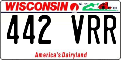 WI license plate 442VRR