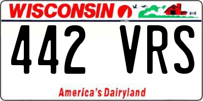 WI license plate 442VRS