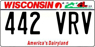 WI license plate 442VRV