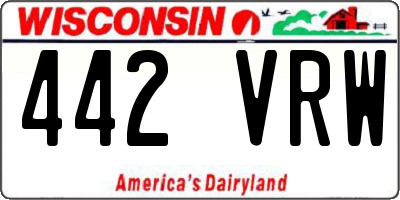 WI license plate 442VRW