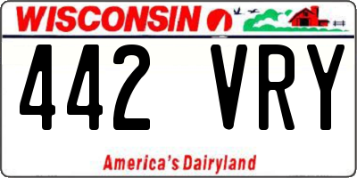 WI license plate 442VRY