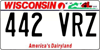 WI license plate 442VRZ