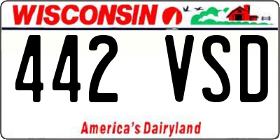 WI license plate 442VSD