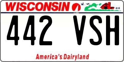 WI license plate 442VSH