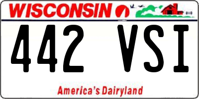 WI license plate 442VSI