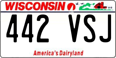 WI license plate 442VSJ
