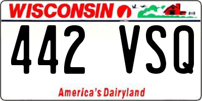 WI license plate 442VSQ