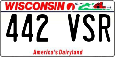 WI license plate 442VSR