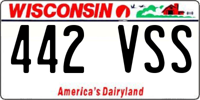 WI license plate 442VSS