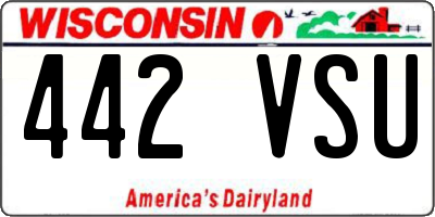 WI license plate 442VSU