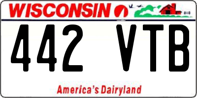 WI license plate 442VTB