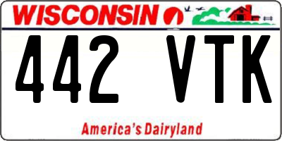 WI license plate 442VTK