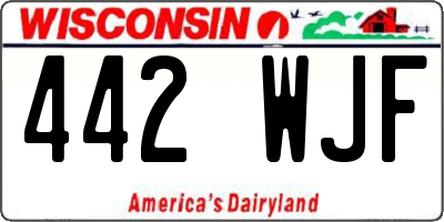 WI license plate 442WJF