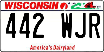 WI license plate 442WJR